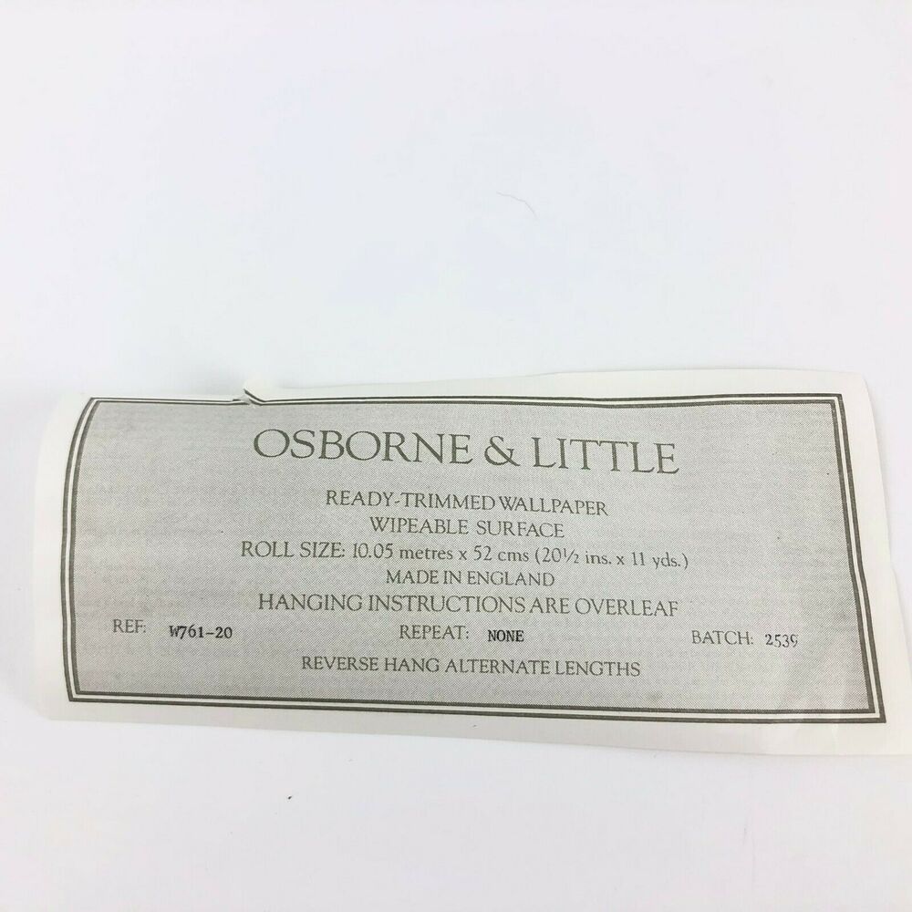 Osborne & Little Green Wallpaper Textured Pattern W761-20 One Roll 20.5" x 11 yd - Picture 4 of 4